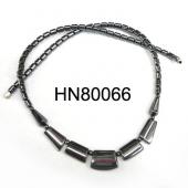 Hematite Teeths Pendants Beads Stone Chain Statement Bib Choker Fashion Necklace